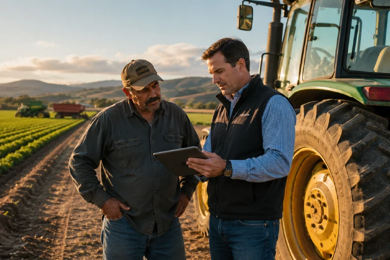 California grower reviewing farm tax deductions and equipment purchases