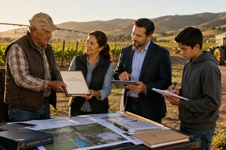 Stepped-up basis on inherited farmland in a succession plan